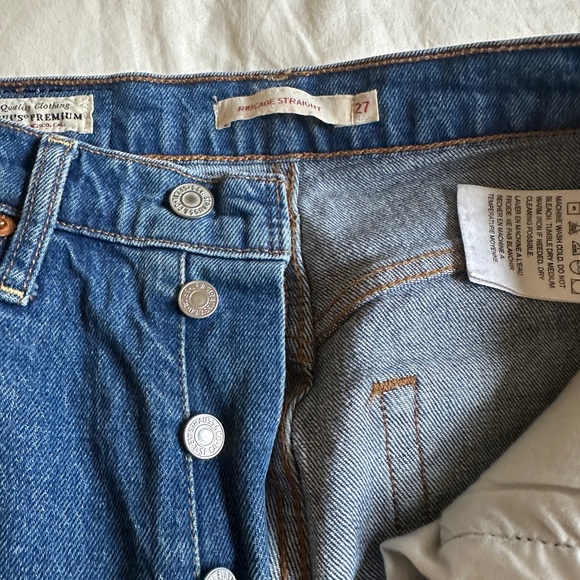 Women’s Levi’s Ribcage Straight size 27 blank tab - Picture 2 of 8